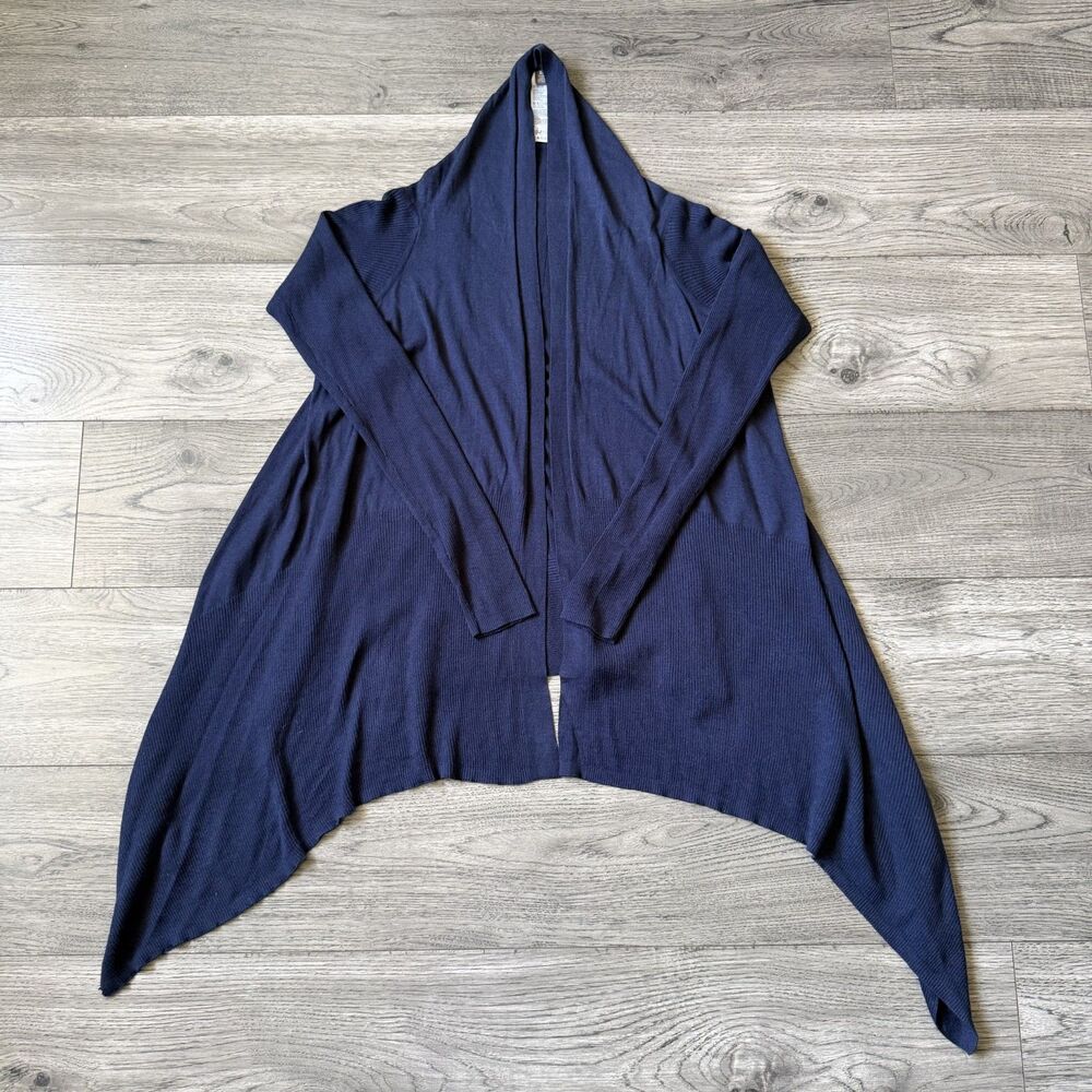 Tommy Bahama Navy Blue Open Front Waterfall Cardigan‎ Sweater - Size Small